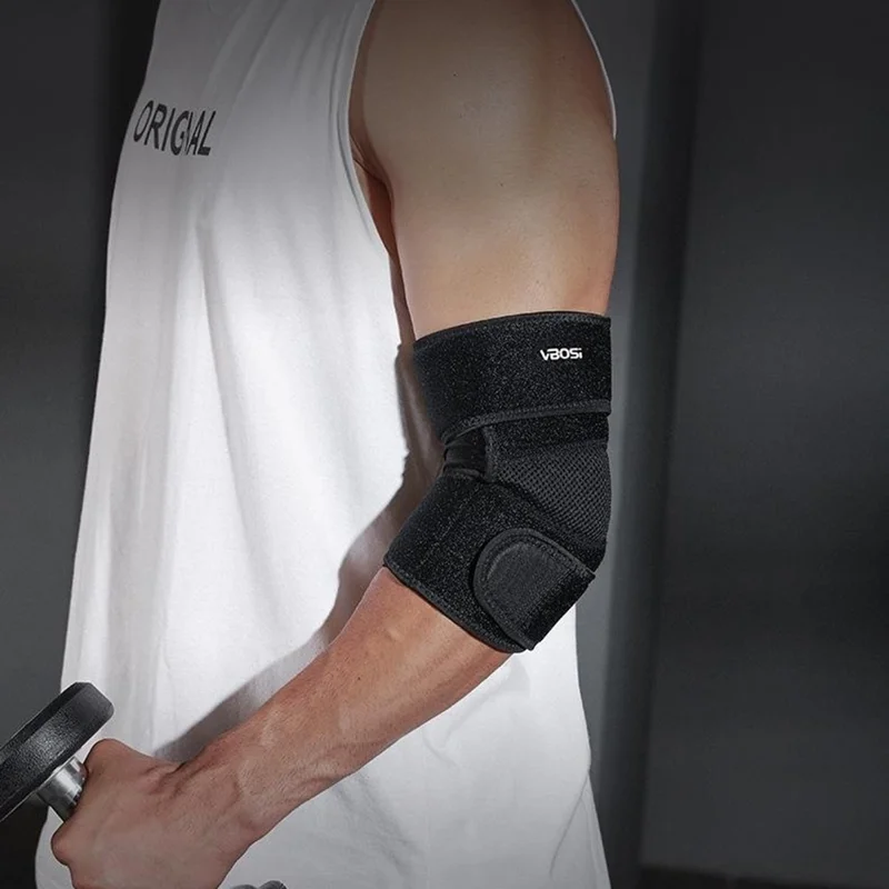 VBOSI 2338V 1Pc Adulte Soutien de Coude pour Entraînement de Basket-ball Protection des Articulations Manchon de Compression de Coude