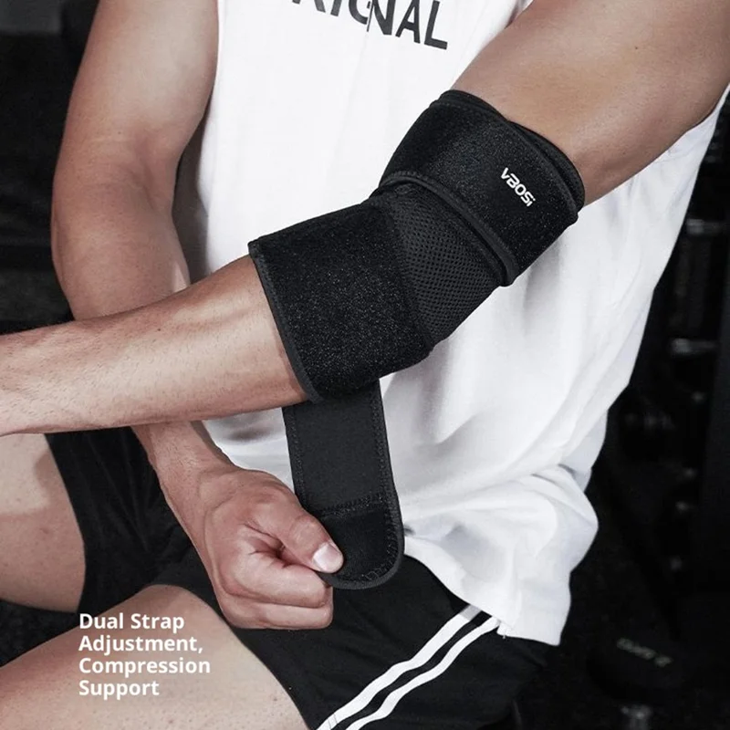 VBOSI 2338V 1Pc Adulte Soutien de Coude pour Entraînement de Basket-ball Protection des Articulations Manchon de Compression de Coude