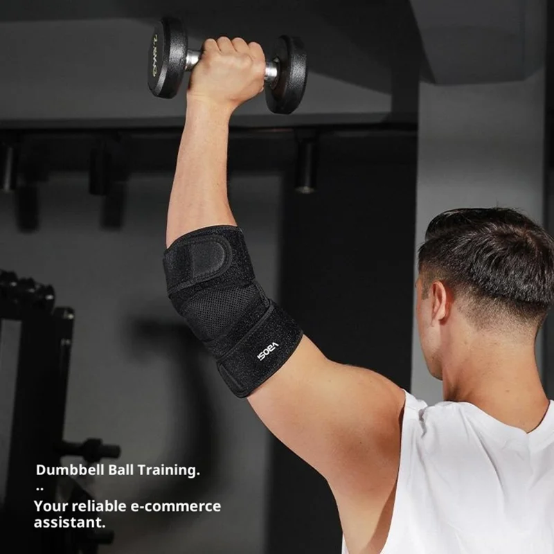 VBOSI 2338V 1Pc Adulte Soutien de Coude pour Entraînement de Basket-ball Protection des Articulations Manchon de Compression de Coude