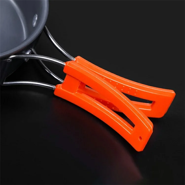 HEWOLF HW-K1342 Conjunto de utensilios de cocina portátiles antideslizantes resistentes a altas temperaturas para camping para 1-2 personas