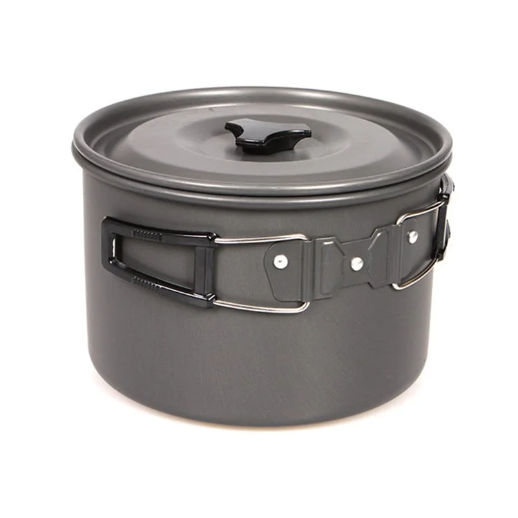 HALIN Aluminium-Campinggeschirr Outdoor-Picknick-Kochkessel Teekanne zum Kochen von Lebensmitteln (BPA-frei, nicht FDA-zertifiziert), Größe: L