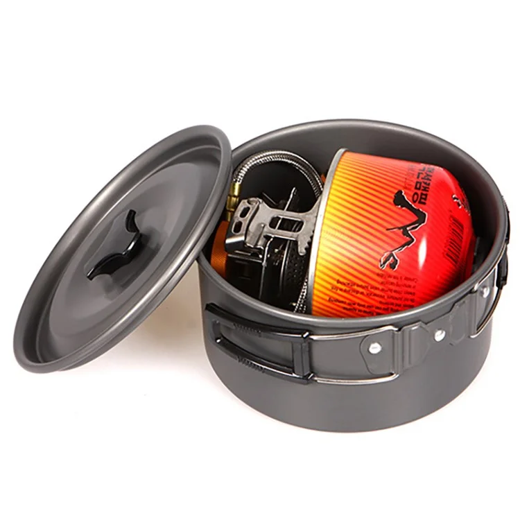 HALIN Panela de Cozinha Utensílios de Cozinha Camping Piquenique Panela Externa Chaleira Mochileiro Equipamento (Livre de BPA, Não Certificado pela FDA), Tamanho: M
