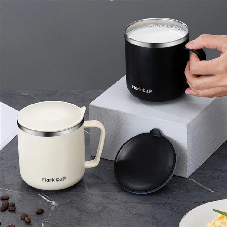 Halin 350 ml pp + 304 Tasse de Café au Thé à Thé en Acier Inoxydable Avec Couvercle (pas de Certificat de Fda, Sans Bpa) - Abricot