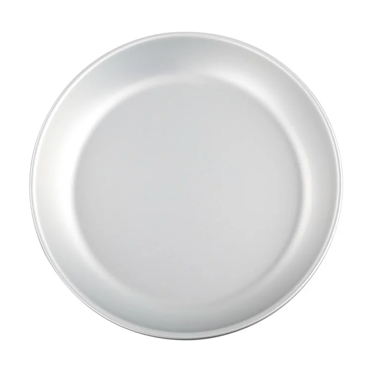 HALIN PA-01 Plato redondo de 21 cm de aleación de aluminio para acampada y picnic al aire libre (sin BPA, sin certificación FDA) 
