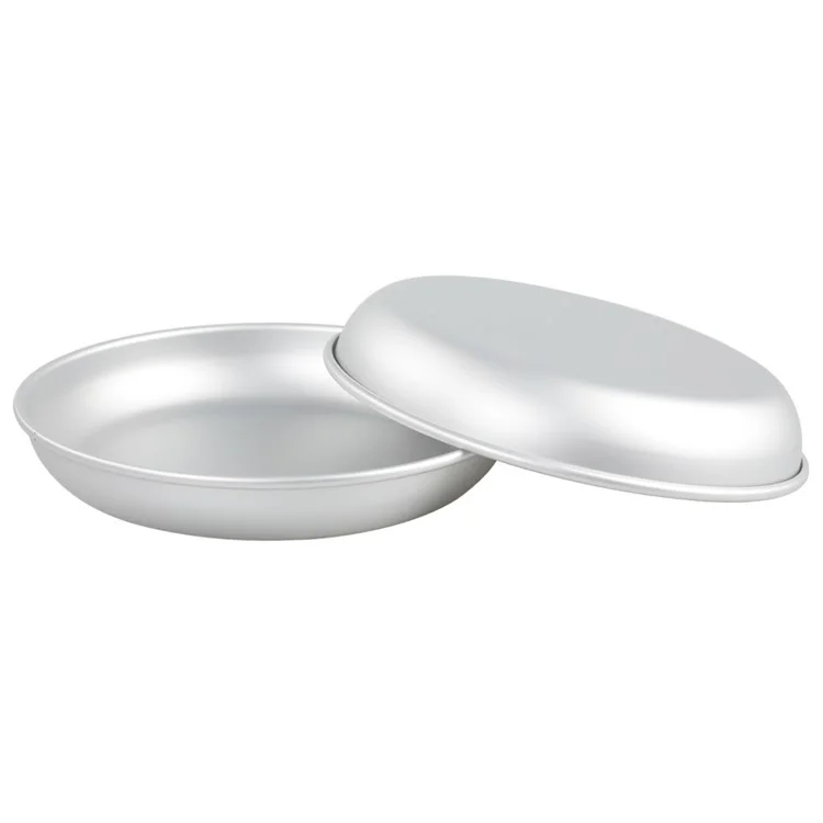 HALIN PA-01 Plato redondo de 21 cm de aleación de aluminio para acampada y picnic al aire libre (sin BPA, sin certificación FDA) 