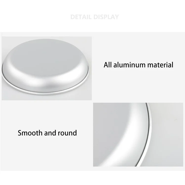 HALIN PA-01 Plato redondo de 21 cm de aleación de aluminio para acampada y picnic al aire libre (sin BPA, sin certificación FDA) 