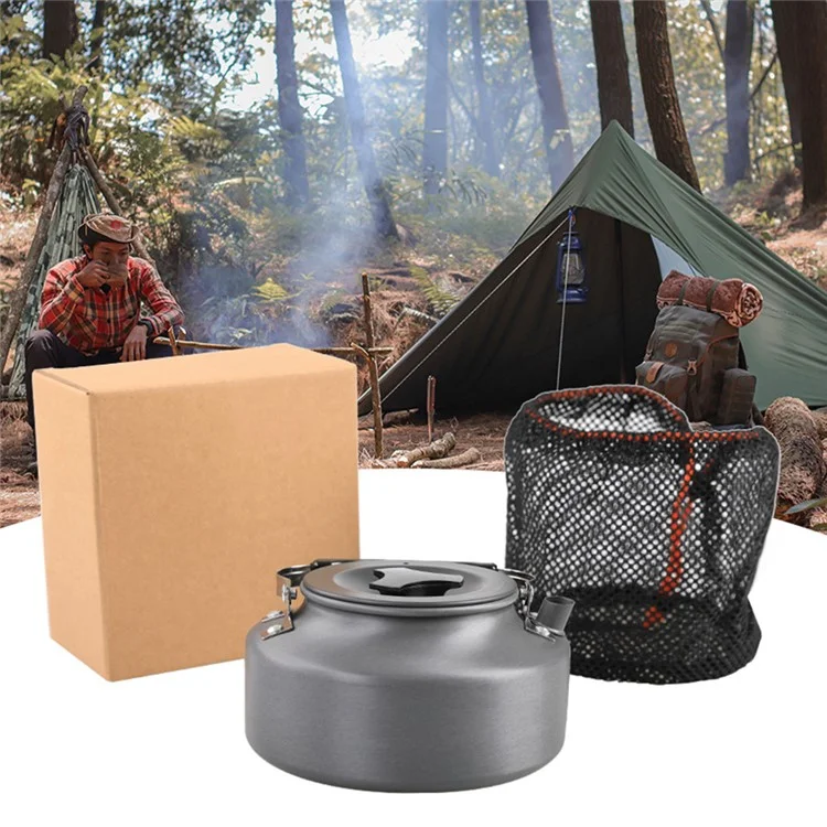 AOTU AT6302 Bouilloire de camping extérieur de 1,1 L en alliage d'aluminium portable, cafetière et théière (sans BPA, sans certification FDA)