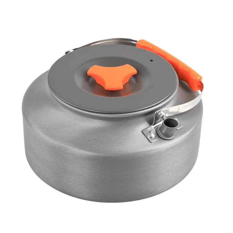 AOTU 1.6L Outdoor Water Kettle Camping Picnic Aluminum Alloy Coffee Pot Teapot (BPA-free, No FDA Certification) - Orange Handle