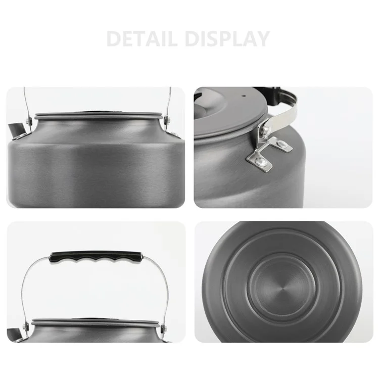 AOTU 1.6L Outdoor Water Kettle Camping Picnic Aluminum Alloy Coffee Pot Teapot (BPA-free, No FDA Certification) - Orange Handle
