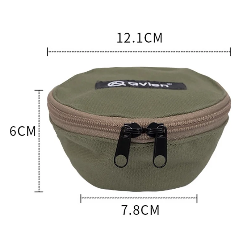 QVIEN Outdoor Camping Cutlery Bowl Storage Bag BBQ Picnic Travel Tableware Carrying Case - Verde