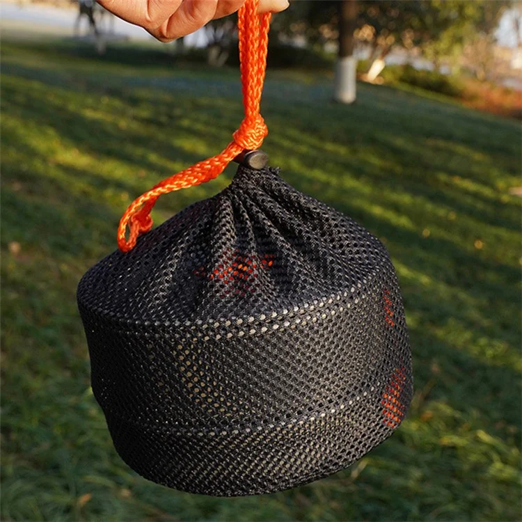 AOTU NB6803-14 Juego de utensilios de cocina para camping al aire libre para 2-3 personas, sartén portátil con asas para picnic (sin FDA, sin BPA) - Naranja