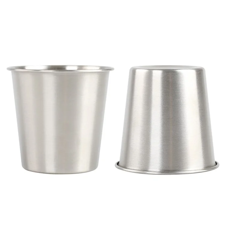 AOTU 2Pcs Outdoor Camping Picnic Water Cup 304 Stainless Steel Beer Coffee Mug (No FDA Certificate, BPA-free)