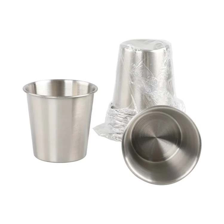 AOTU 2Pcs Outdoor Camping Picnic Water Cup 304 Stainless Steel Beer Coffee Mug (No FDA Certificate, BPA-free)