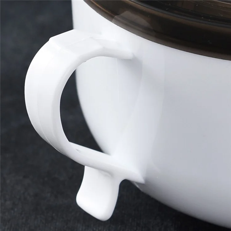 AOTU 900ML Bol Térmico de PP + Acero Inoxidable con Tapa y Asa para Fideos Instantáneos, Sopa (Sin BPA, Sin Certificación FDA) - Negro