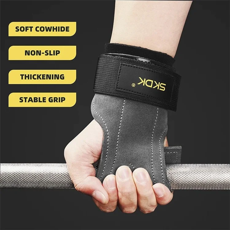 SKDK Weight Lifting Gym Hand Grips Sports Ventilated Workout Gloves Wrist Support Wraps