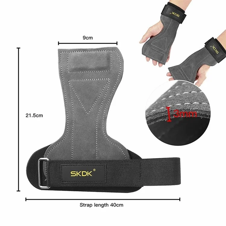 SKDK Weight Lifting Gym Hand Grips Sports Ventilated Workout Gloves Wrist Support Wraps