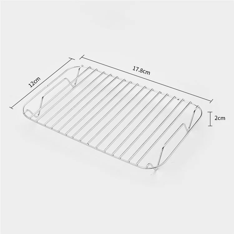 Rack de Cozimento e Vapor de Arroz em Aço Inoxidável, Acessório de Camping, Tamanho L para Caixa de Almoço de 1,4L (Sem Certificação FDA)
