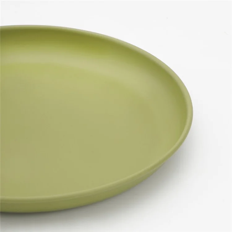 HW1040 Stainless Steel Plate 17.5cm Non-stick Coating Dinner Dishes for Outdoors Camping (FDA-Free) - Black
