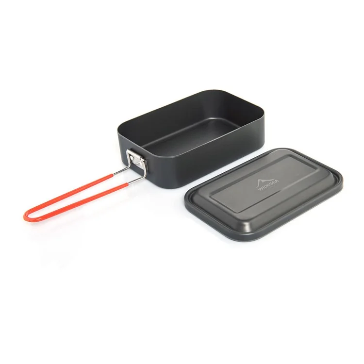 Wididea WSC-301 1000 ml de Lancheira de Alumínio ao ar Livre, Alça Dobrável, Recipiente de Comida (sem FDA, BPA Grátis)
