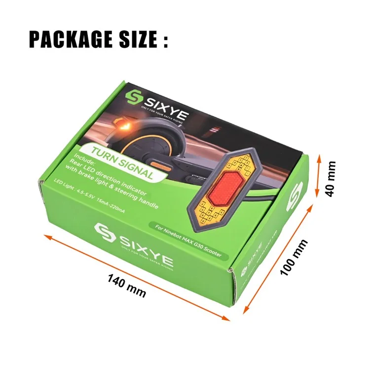 SIXYE LYG30126 For Ninebot Max G30 Tail Light Turn Signals LED Safety Warning Scooter Rear Lamp