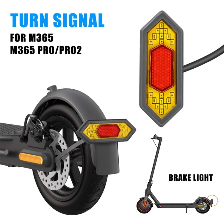 SIXYE LYXM303 para Xiaomi M365 Luz trasera Señales de giro LED Advertencia de seguridad Scooter Lámpara trasera