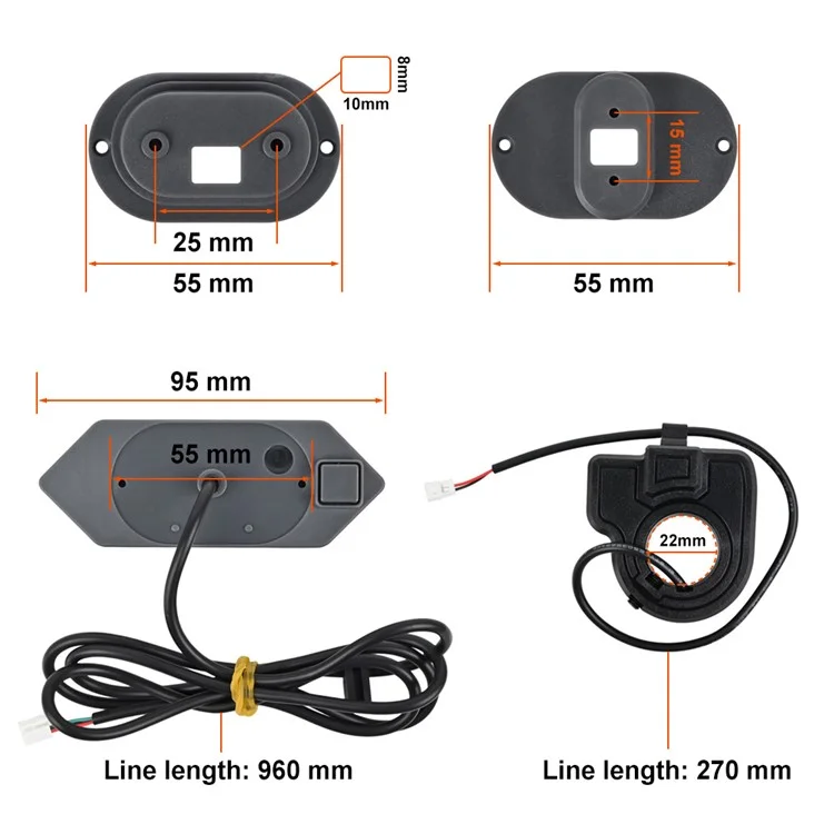 SIXYE LYXM303 para Xiaomi M365 Luz trasera Señales de giro LED Advertencia de seguridad Scooter Lámpara trasera