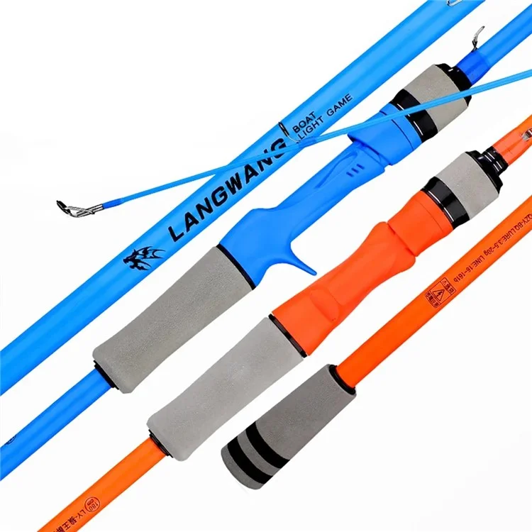 Canna da pesca telescopica LANGWANG 2.7m M Power Lure Rod in carbonio per trota - Arancione / Casting