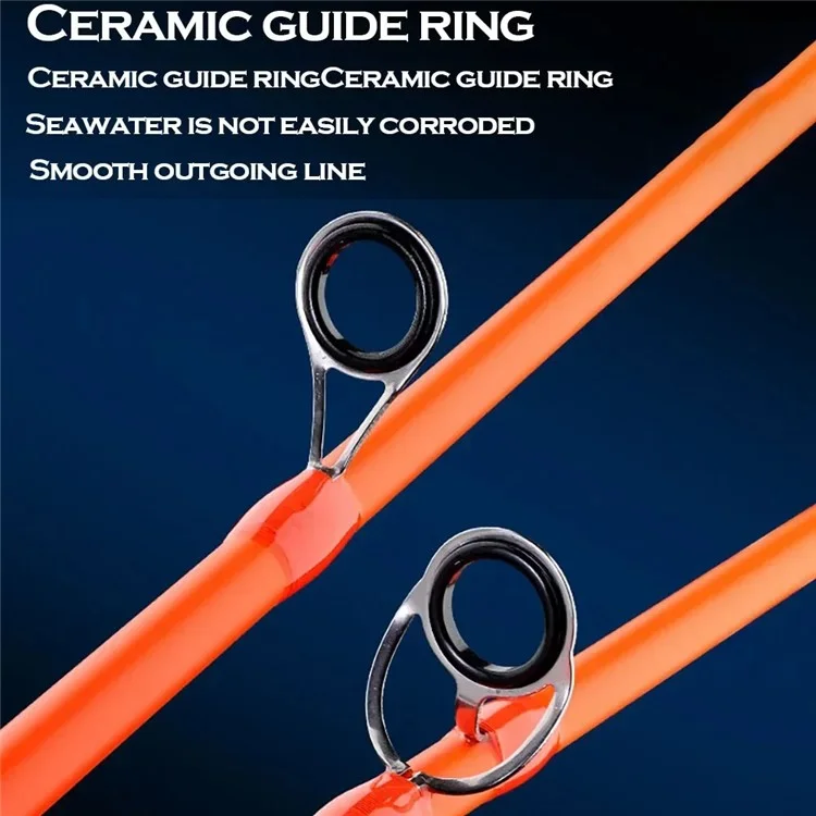 Canna da pesca telescopica LANGWANG 2.7m M Power Lure Rod in carbonio per trota - Arancione / Casting