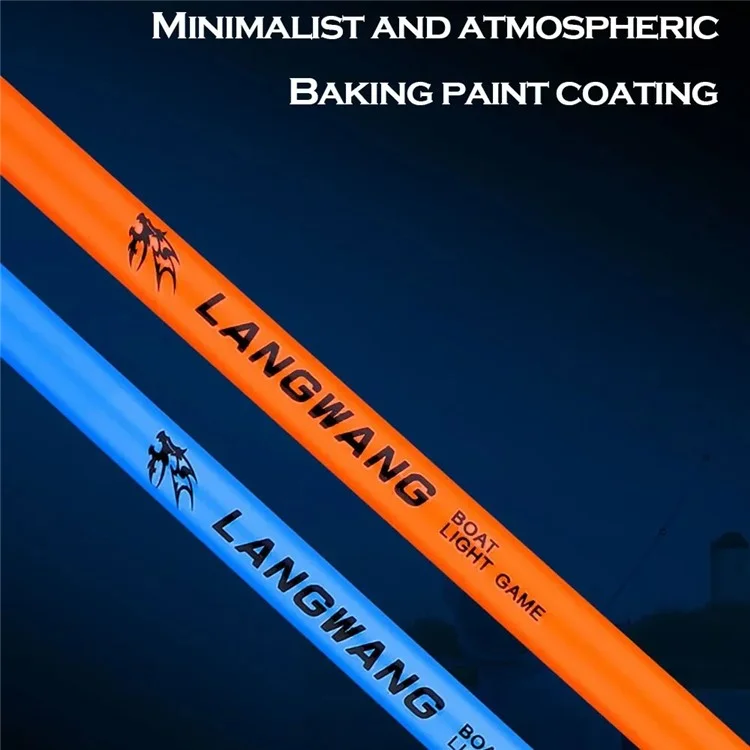 Canna da pesca telescopica LANGWANG 2.7m M Power Lure Rod in carbonio per trota - Arancione / Casting