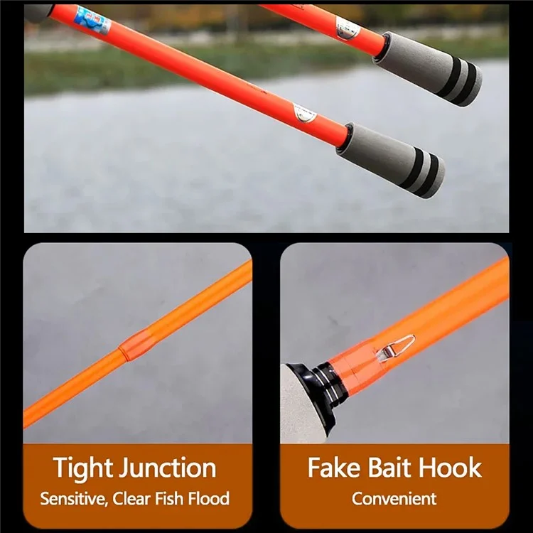 Canna da pesca telescopica LANGWANG 2.7m M Power Lure Rod in carbonio per trota - Arancione / Casting