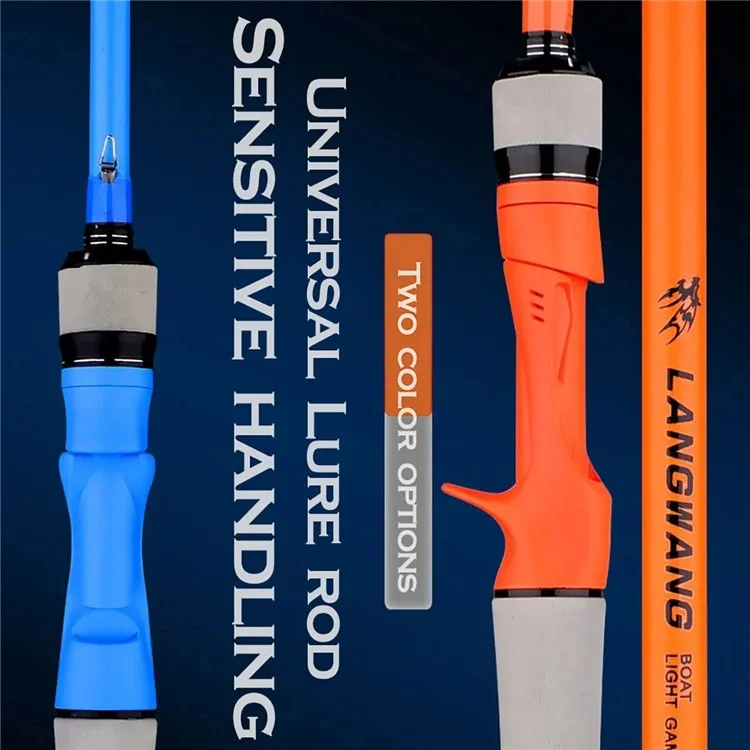 Canna da pesca telescopica LANGWANG 2.7m M Power Lure Rod in carbonio per trota - Arancione / Casting