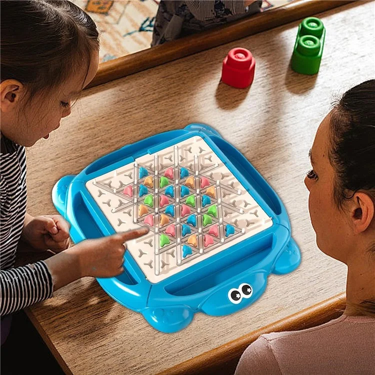 Juego Interactivo de Triángulo de Cadena Tablero de Ajedrez de Triángulo Educativo Rompecabezas Cerebral Juguete Estratégico