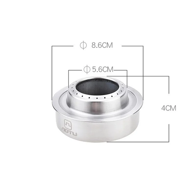 Brûleur de camping AOTU, brûleur à alcool en acier inoxydable avec pare-brise