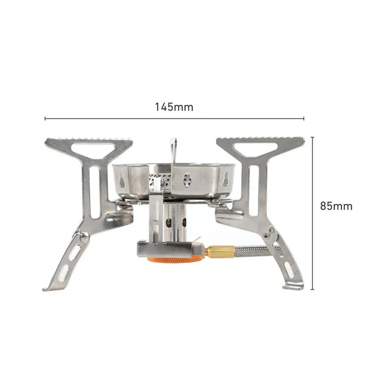 HALIN DS503 Camping Portable Gas Stove Burner Cooking Stove with Fuel Canister Adapter - Black
