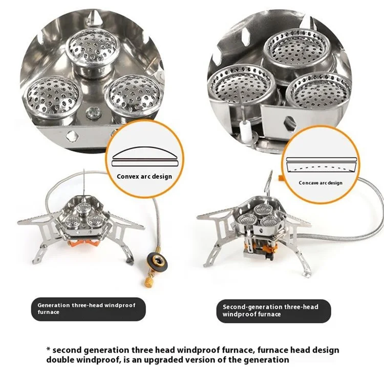 Halin DS105 Portable Gas Plave 3-Burner Prosing Plaing Для Рюкзака Для Рюкзака