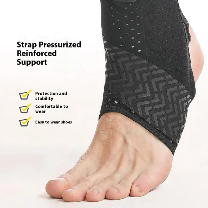AOLIKES 7123 1Pc Compression Ankle Brace Adjustable Ankle Support Breathable Sports Basketball Ankle Brace - Right L