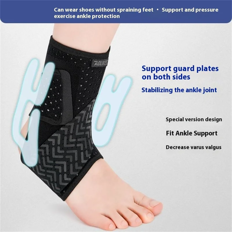 AOLIKES 7123 1Pc Compression Ankle Brace Adjustable Ankle Support Breathable Sports Basketball Ankle Brace - Right L