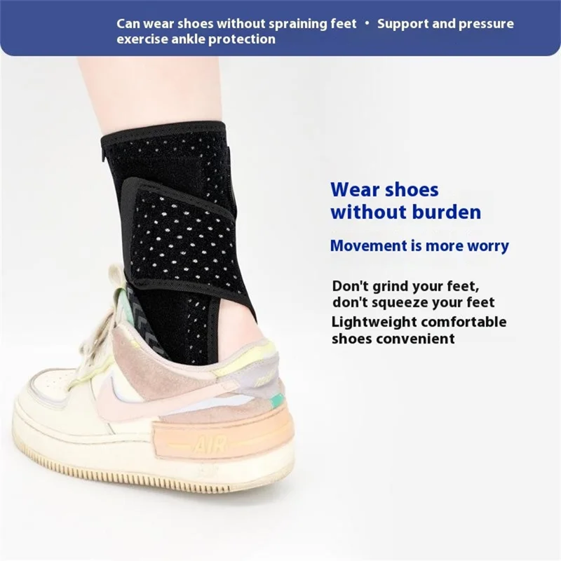 AOLIKES 7123 1Pc Compression Ankle Brace Adjustable Ankle Support Breathable Sports Basketball Ankle Brace - Right L
