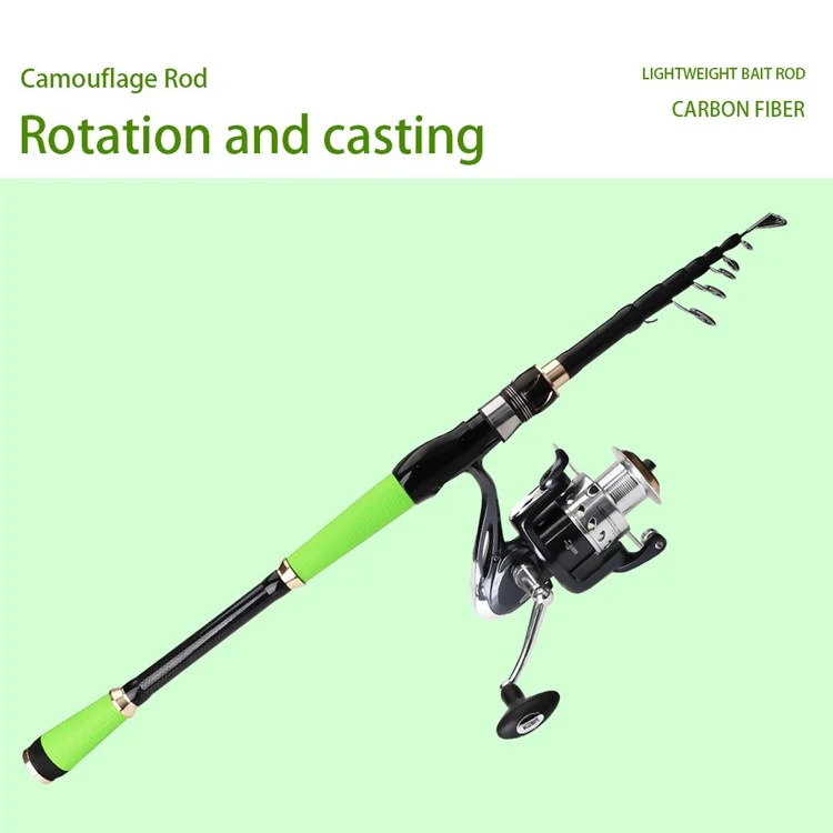 FISHKING 2.7m Telescopic Fishing Rod Straight Handle C.W 5-30g Glass Fiber Casting Rod