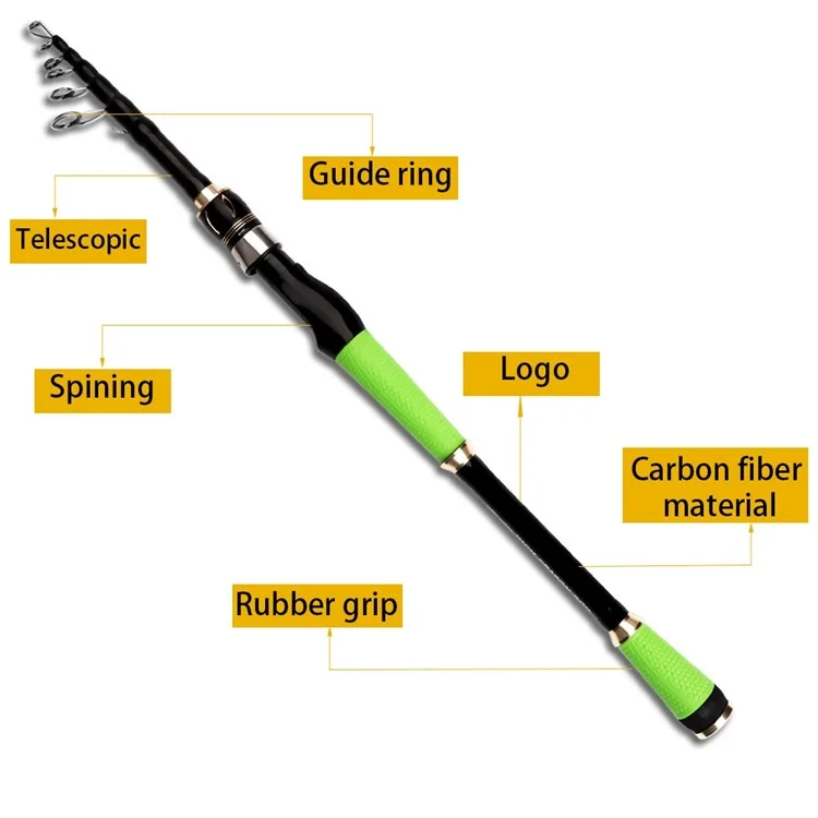 FISHKING 3.0m Telescopic Fishing Rod Straight Handle C.W 5-30g Glass Fiber Casting Rod