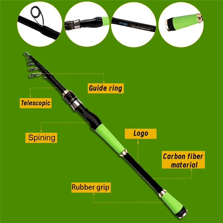 FISHKING 3.0m Telescopic Fishing Rod Straight Handle C.W 5-30g Glass Fiber Casting Rod