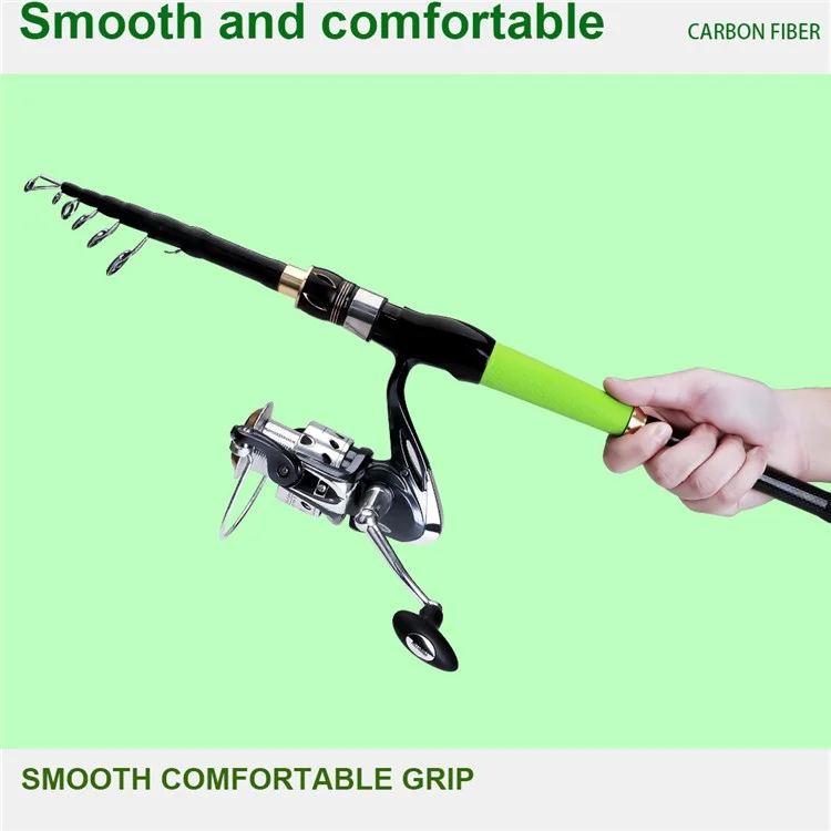 FISHKING 3.0m Telescopic Fishing Rod Straight Handle C.W 5-30g Glass Fiber Casting Rod