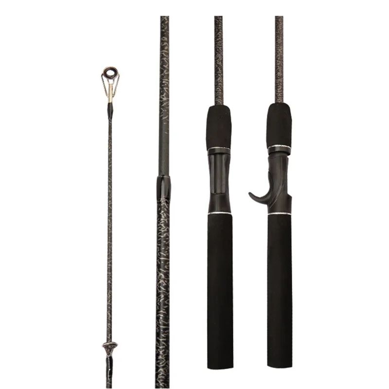 CORALOV 1.8m Fishing Pole Detachable Sensitive Tip Reinforced Body Pattern Design Fishing Rod - Spinning Handle