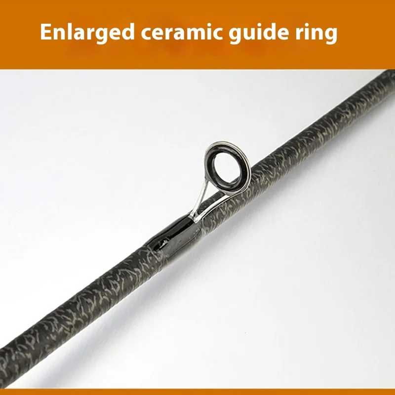 CORALOV 1.8m Fishing Pole Detachable Sensitive Tip Reinforced Body Pattern Design Fishing Rod - Spinning Handle