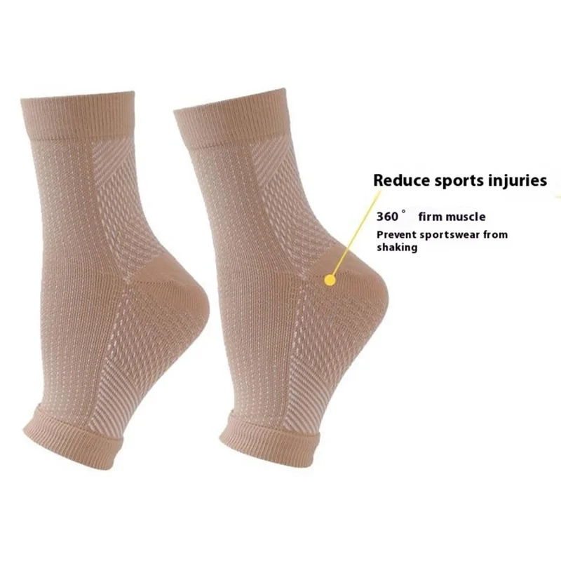 1 Pair XXL Size 45 and Above Compression Socks Women Half-Foot Ankle Support Elastic Socks for Fitness Skipping Cycling - Black + White