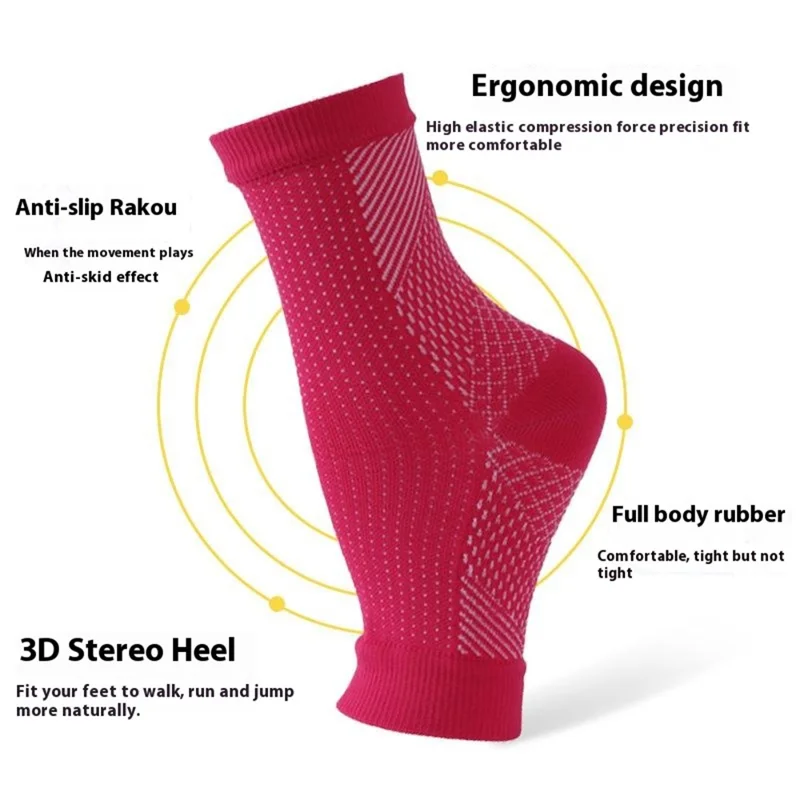 1 Pair XXL Size 45 and Above Compression Socks Women Half-Foot Ankle Support Elastic Socks for Fitness Skipping Cycling - Black + White