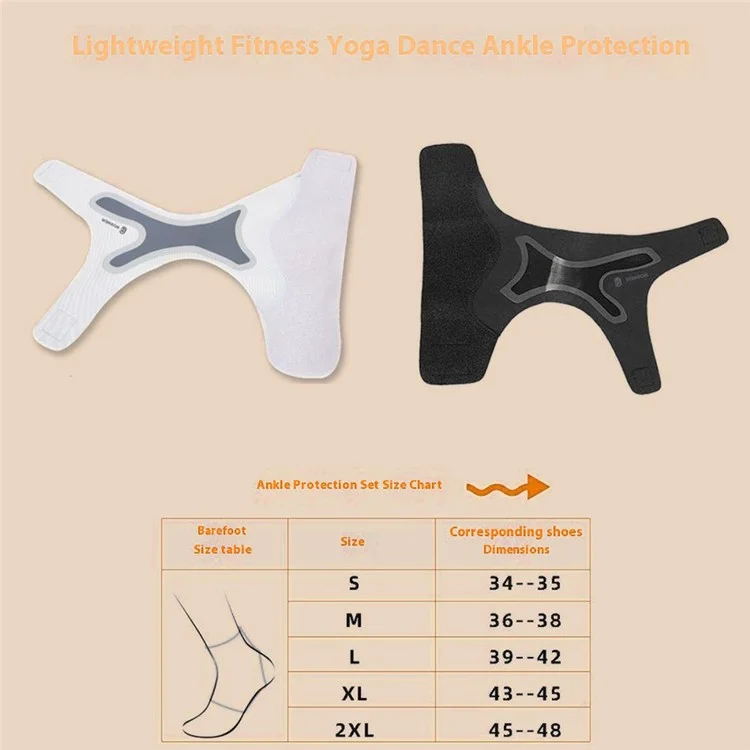 WOSWEIR AN0207 2 Pièces Taille M Support de Cheville Unisexe Réglable Protection de Blessure Sportive Protège-Cheville SBR - Noir