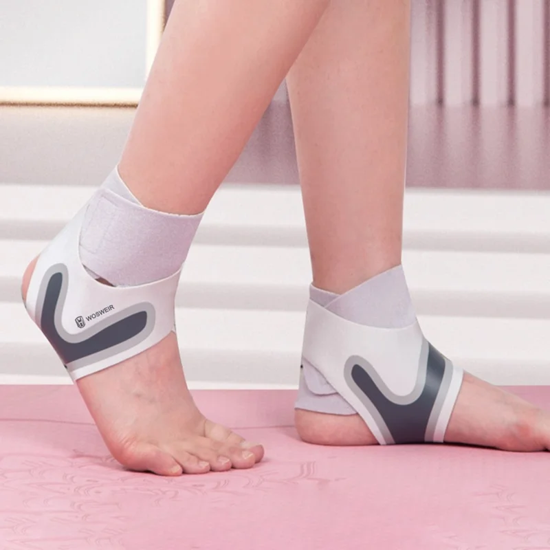 WOSWEIR AN0207 2Pcs Size XXL Men Women Ankle Support Brace Adjustable Sports Injury Protection SBR Ankle Guard - Grey