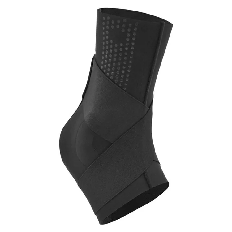 AOLIKES 7124 1Pc Shock Absorption Ankle Support Brace Open Heel Compression Sleeve for Sports Injury Prevention - Black / M