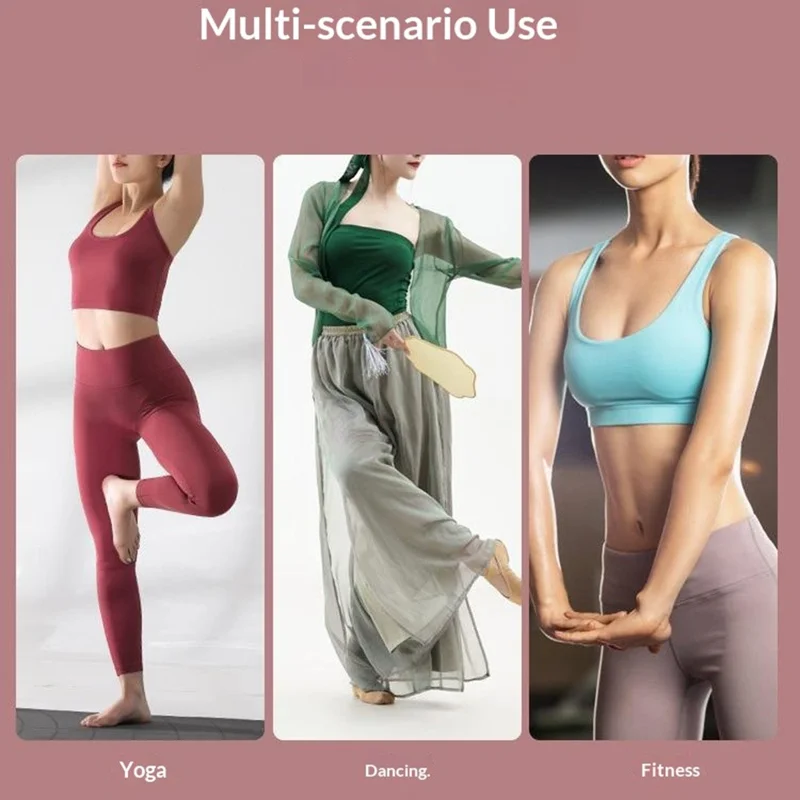 055 1Pair S Size Adjustable Yoga Shoes Open Toe Wide Strap Non-Slip Silicone Sole for Dance  /  Pilates  /  Exercise - Pink